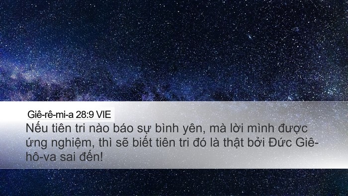 Giê-rê-mi-a 28:9 VIE Bible Verse Image