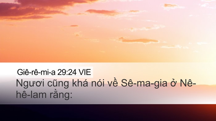 Giê-rê-mi-a 29:24 VIE Bible Verse Image