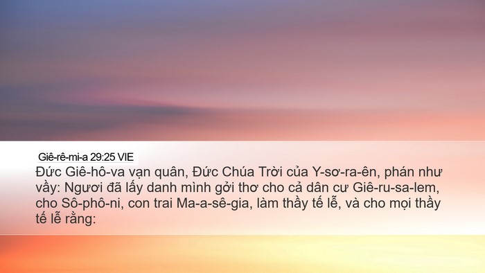 Giê-rê-mi-a 29:25 VIE Bible Verse Image