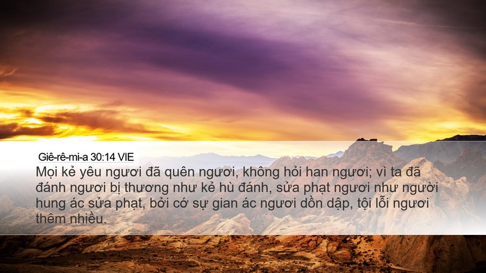 Giê-rê-mi-a 30:14 VIE Bible Verse Image