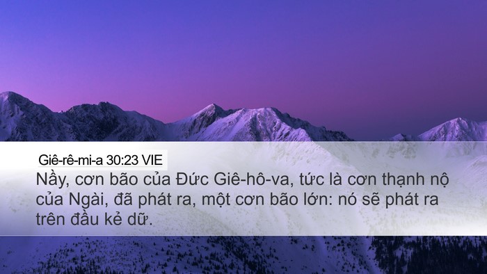 Giê-rê-mi-a 30:23 VIE Bible Verse Image