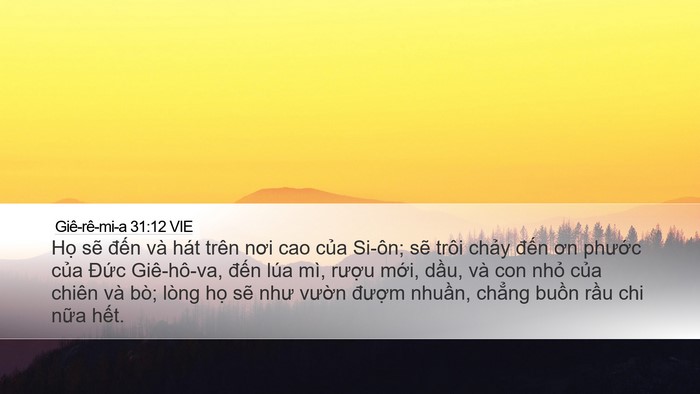 Giê-rê-mi-a 31:12 VIE Bible Verse Image