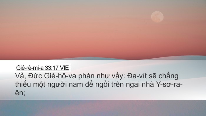 Giê-rê-mi-a 33:17 VIE Bible Verse Image