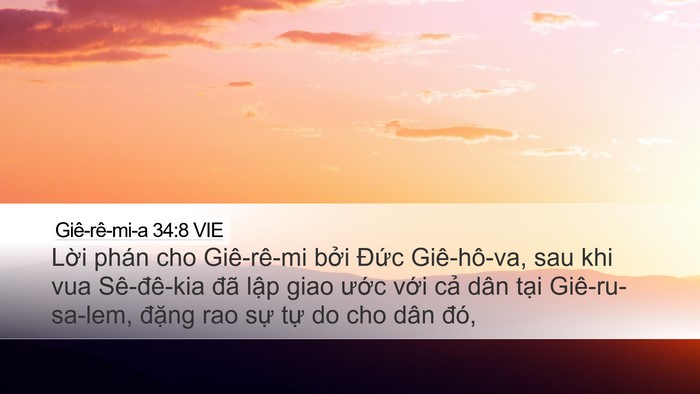 Giê-rê-mi-a 34:8 VIE Bible Verse Image