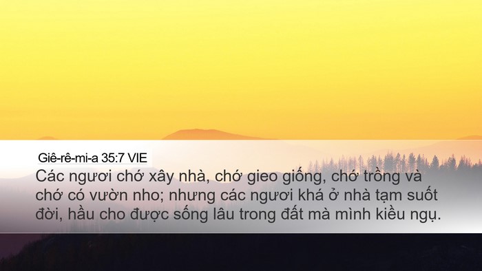 Giê-rê-mi-a 35:7 VIE Bible Verse Image