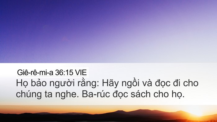 Giê-rê-mi-a 36:15 VIE Bible Verse Image