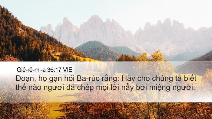 Giê-rê-mi-a 36:17 VIE Bible Verse Image