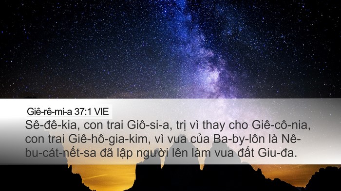 Giê-rê-mi-a 37:1 VIE Bible Verse Image