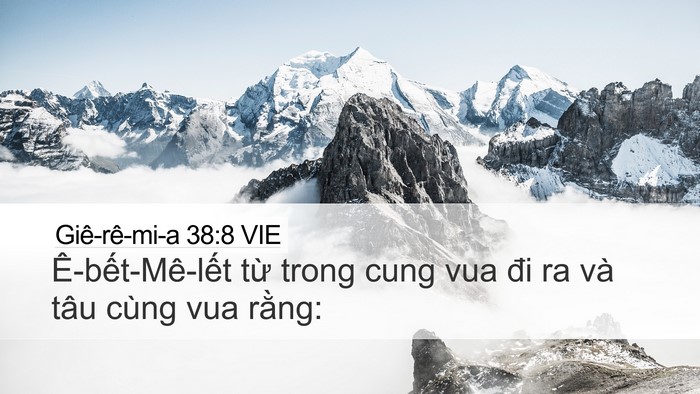 Giê-rê-mi-a 38:8 VIE Bible Verse Image