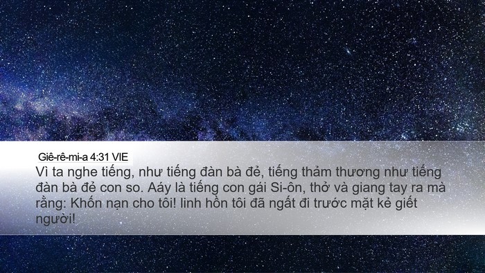 Giê-rê-mi-a 4:31 VIE Bible Verse Image