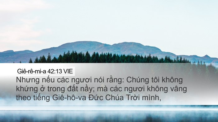 Giê-rê-mi-a 42:13 VIE Desktop Wallpaper - Nhưng nếu các ngươi nói rằng: Chúng - Desktop Bible Verse Wallpaper