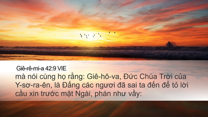 Giê-rê-mi-a 42:9 VIE Desktop Wallpaper - mà nói cùng họ rằng: Giê-hô-va, Đức - Desktop Bible Verse Wallpaper