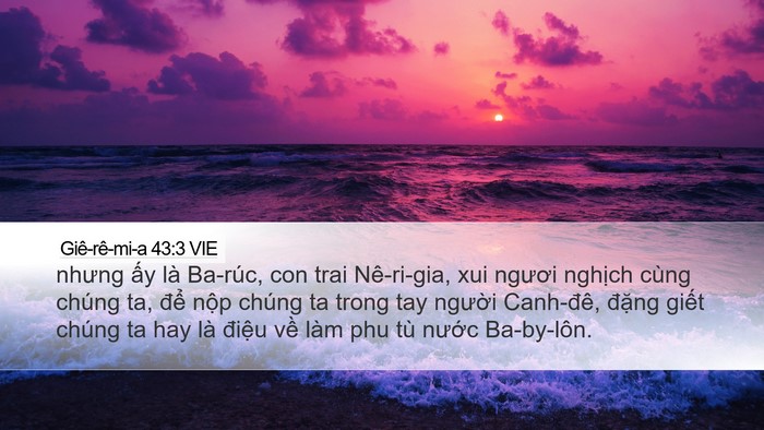 Giê-rê-mi-a 43:3 VIE Bible Verse Image
