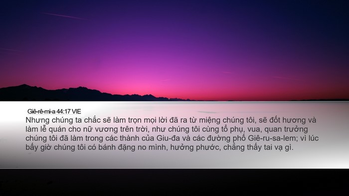 Giê-rê-mi-a 44:17 VIE Bible Verse Image