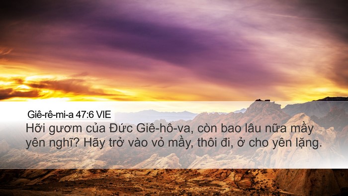 Giê-rê-mi-a 47:6 VIE Bible Verse Image