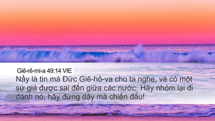 Giê-rê-mi-a 49:14 VIE Bible Verse Image