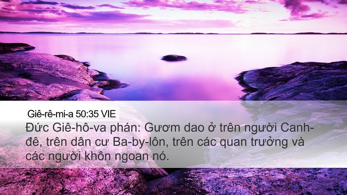 Giê-rê-mi-a 50:35 VIE Bible Verse Image