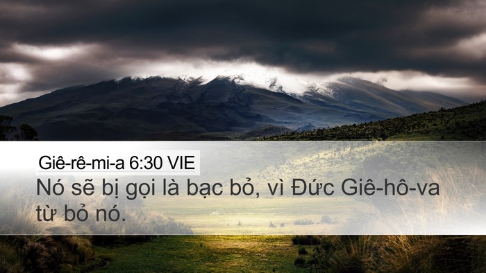 Giê-rê-mi-a 6:30 VIE Bible Verse Image