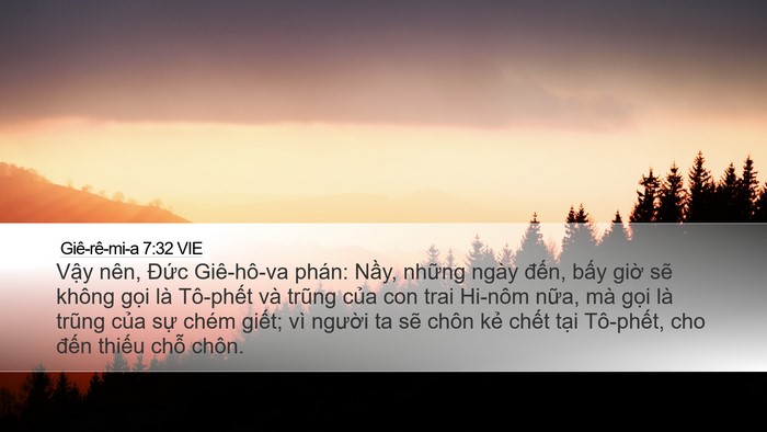 Giê-rê-mi-a 7:32 VIE Bible Verse Image