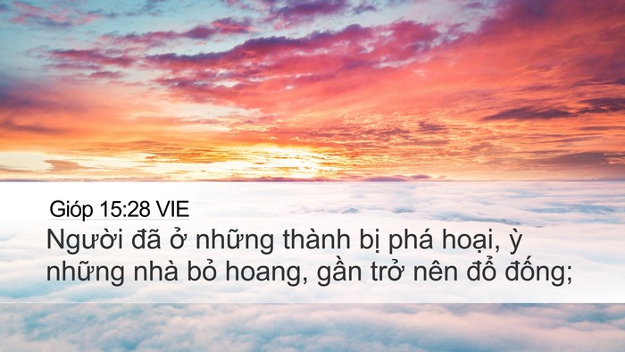 Gióp 15:28 VIE Bible Verse Image