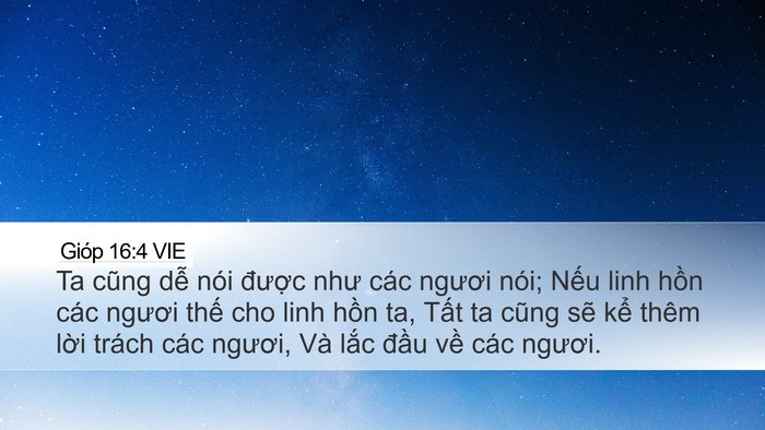Gióp 16:4 VIE Bible Verse Image
