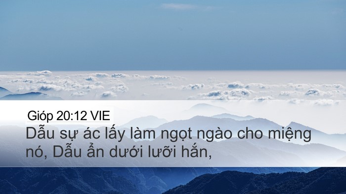 Gióp 20:12 VIE Bible Verse Image