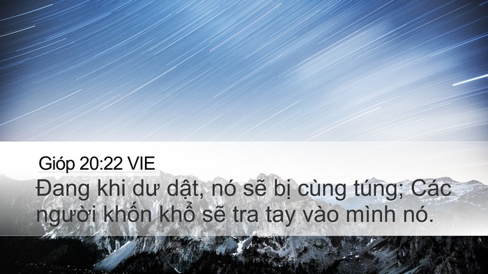 Gióp 20:22 VIE Bible Verse Image