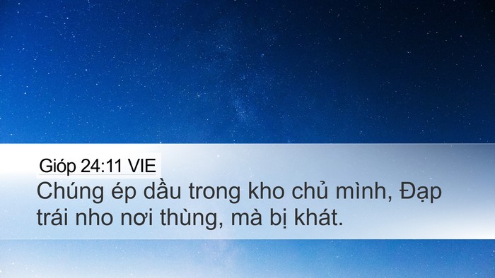 Gióp 24:11 VIE Bible Verse Image