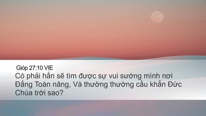 Gióp 27:10 VIE Bible Verse Image