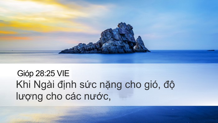 Gióp 28:25 VIE Bible Verse Image