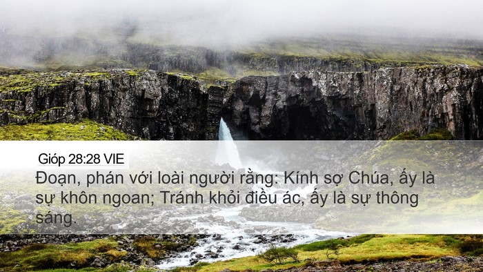 Gióp 28:28 VIE Bible Verse Image