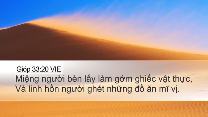 Gióp 33:20 VIE Bible Verse Image