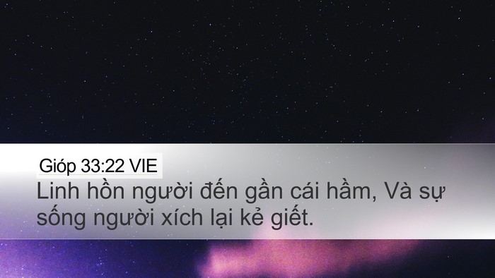Gióp 33:22 VIE Bible Verse Image