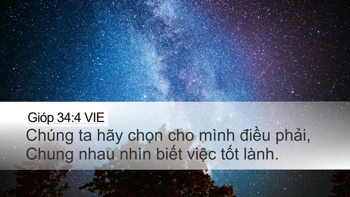 Gióp 34:4 VIE Desktop Wallpaper - Chúng ta hãy chọn cho mình điều phải, - Desktop Bible Verse Wallpaper
