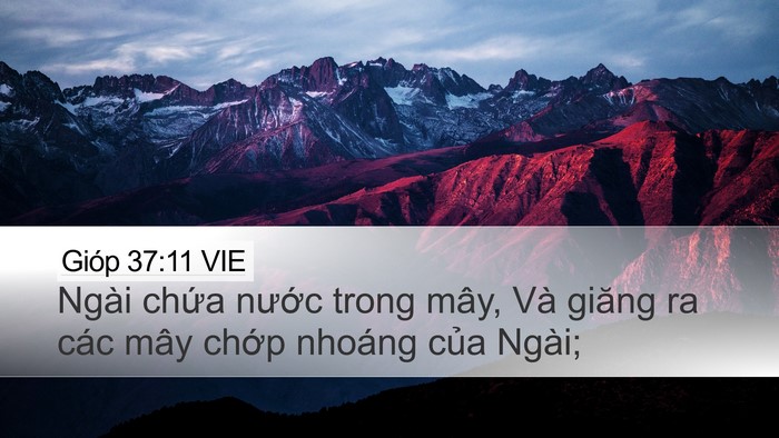 Gióp 37:11 VIE Bible Verse Image