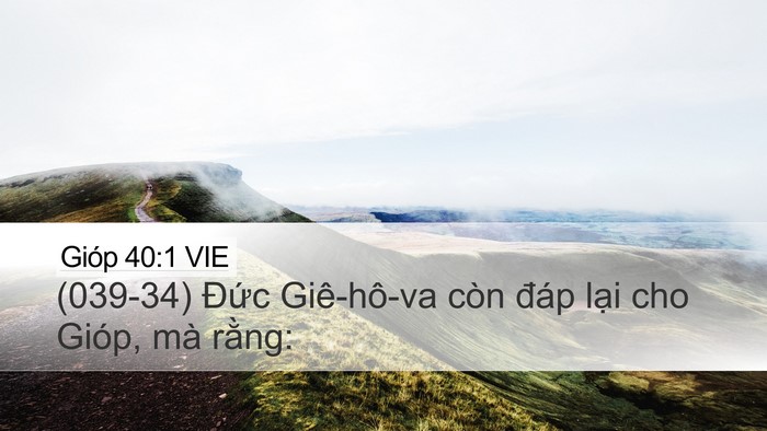Gióp 40:1 VIE Bible Verse Image