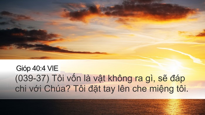 Gióp 40:4 VIE Bible Verse Image