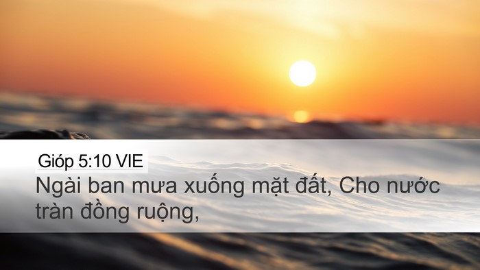 Gióp 5:10 VIE Bible Verse Image