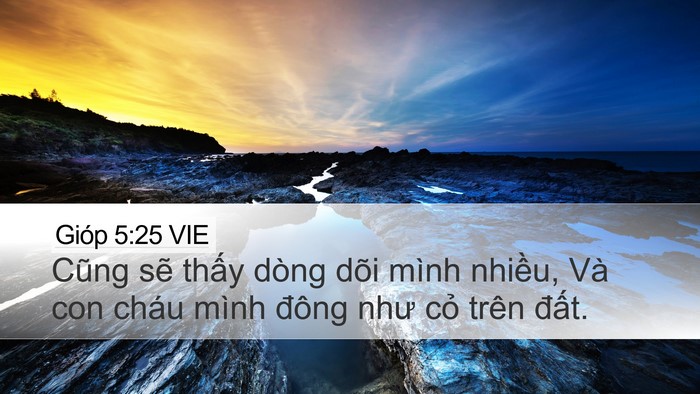 Gióp 5:25 VIE Desktop Wallpaper - Cũng sẽ thấy dòng dõi mình nhiều, Và - Desktop Bible Verse Wallpaper