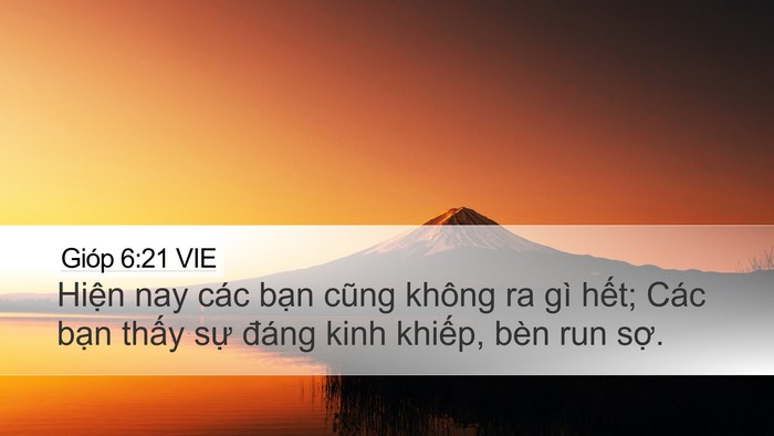 Gióp 6:21 VIE Bible Verse Image