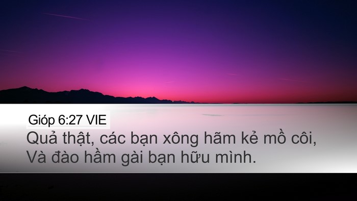 Gióp 6:27 VIE Bible Verse Image