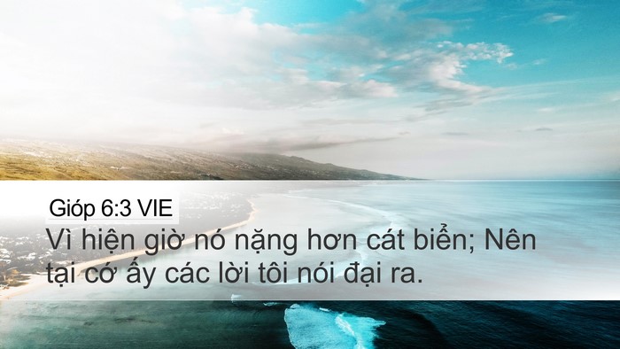Gióp 6:3 VIE Bible Verse Image