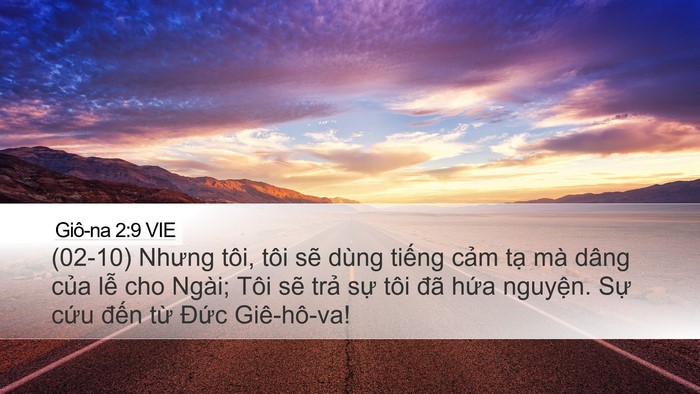 Giô-na 2:9 VIE Bible Verse Image