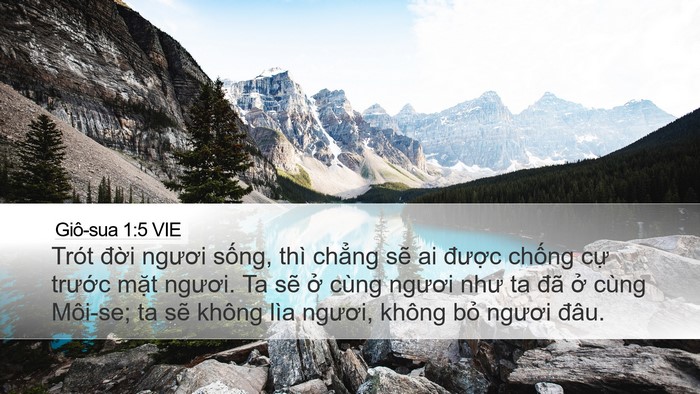 Giô-sua 1:5 VIE Bible Verse Image