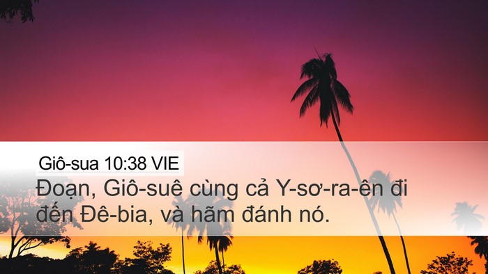 Giô-sua 10:38 VIE Bible Verse Image