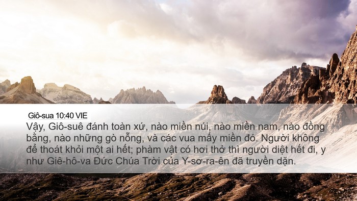 Giô-sua 10:40 VIE Bible Verse Image