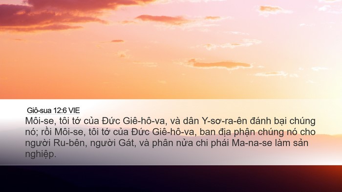 Giô-sua 12:6 VIE Bible Verse Image