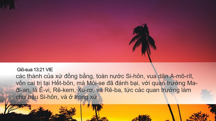 Giô-sua 13:21 VIE Bible Verse Image