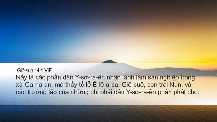 Giô-sua 14:1 VIE Bible Verse Image