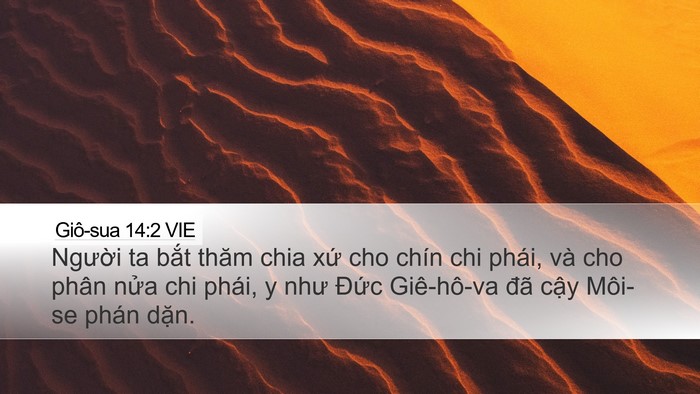 Giô-sua 14:2 VIE Bible Verse Image